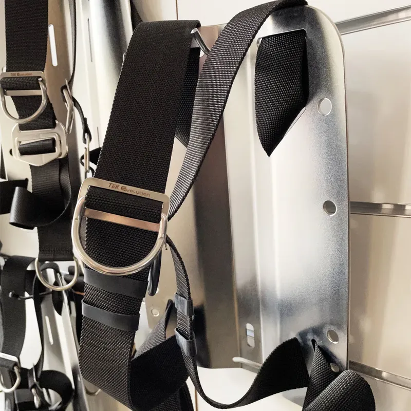 Sangles et accessoires de plongée noire, boucle métallique Tek Evolution