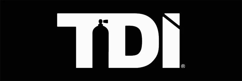 Logo TDI avec une bouteille de plongée intégrée aux lettres