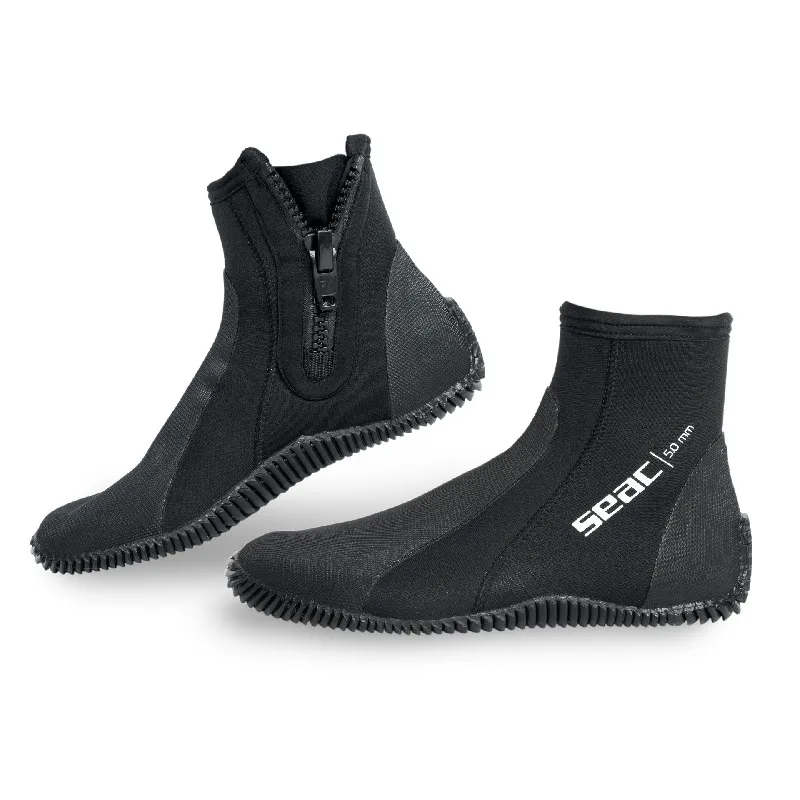 Chaussons de plongée noirs en néoprène avec semelles antidérapantes