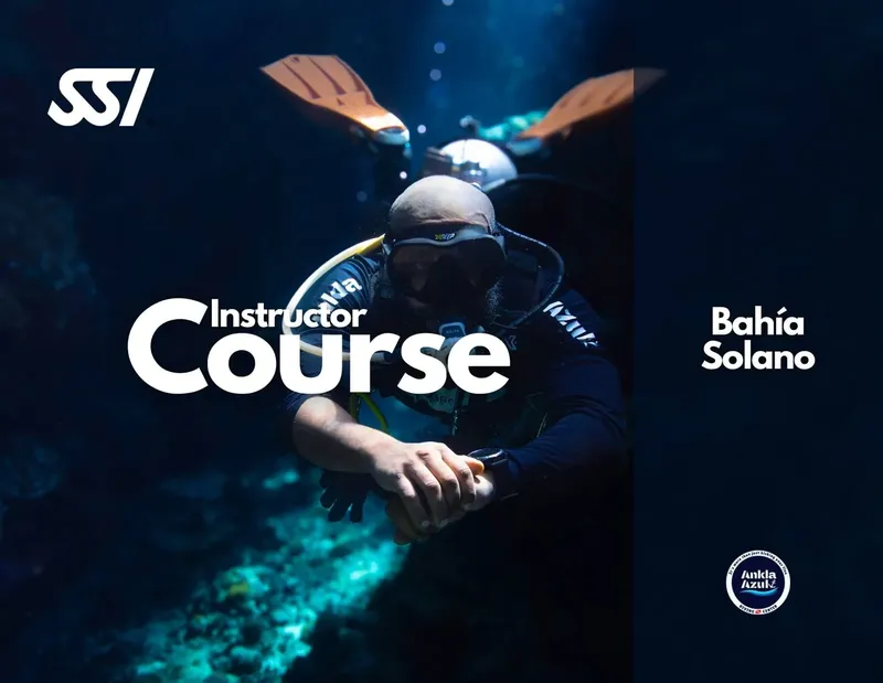 Plongeurs en formation, publicité pour un cours d'instructeur SSI