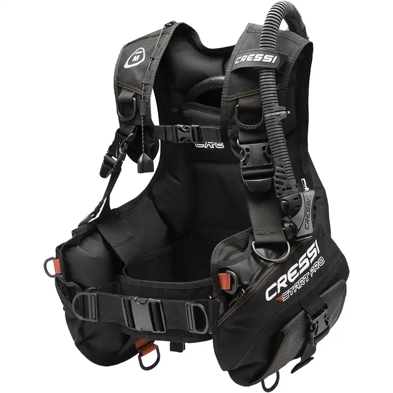Gilet de plongée Cressi Start Pro noir et rouge, équipement complet