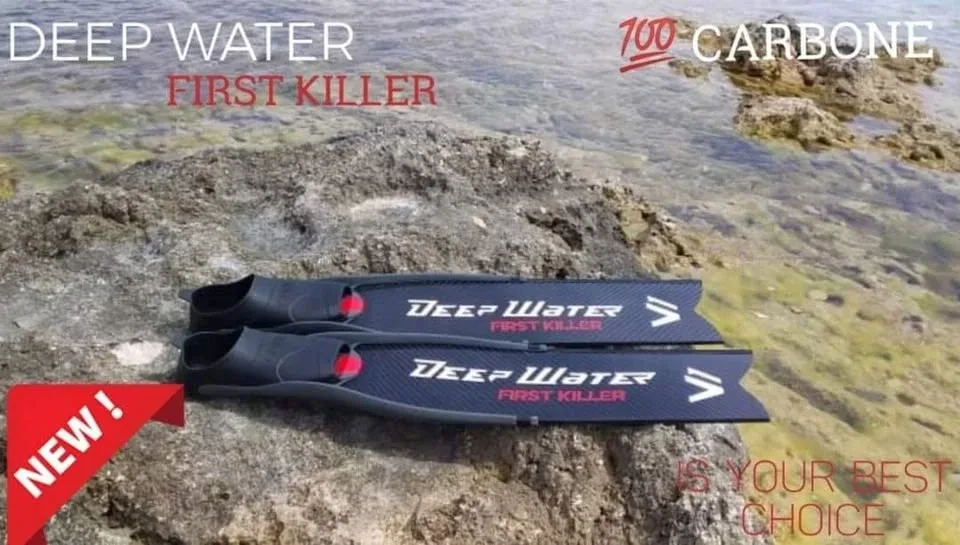 Plaques de palmes Deep Water First Killer, promotion nouveauté, fond rocheux