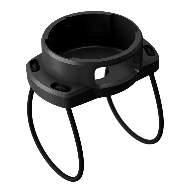 Support noir pour fixation d'accessoire cylindrique avec sangles élastiques
