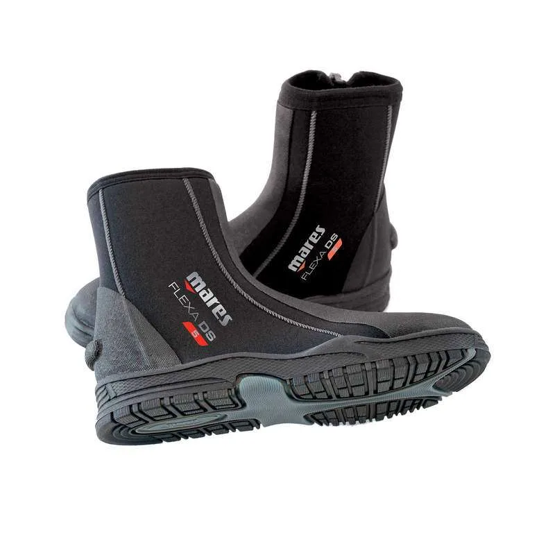 Chaussons de plongée noirs Mares Flexa DS, semelle antidérapante
