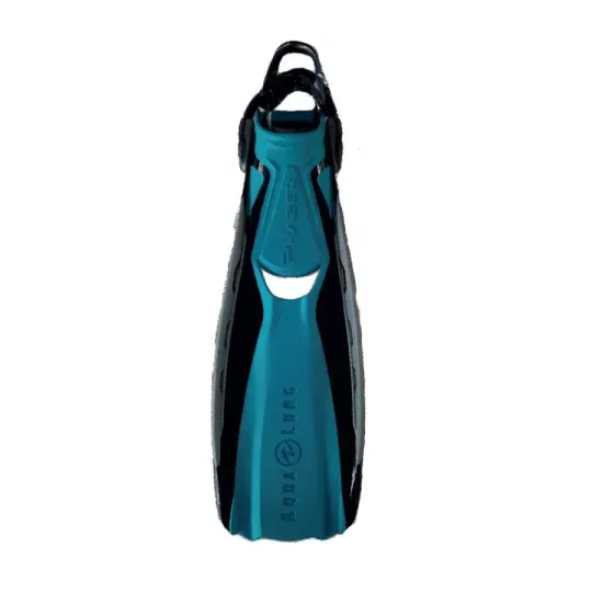 Palme de plongée turquoise et noire, équipement sportif aquatique