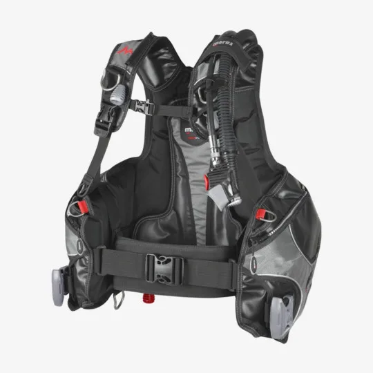 Gilet de plongée noir et gris, équipement complet, prêt à l'utilisation