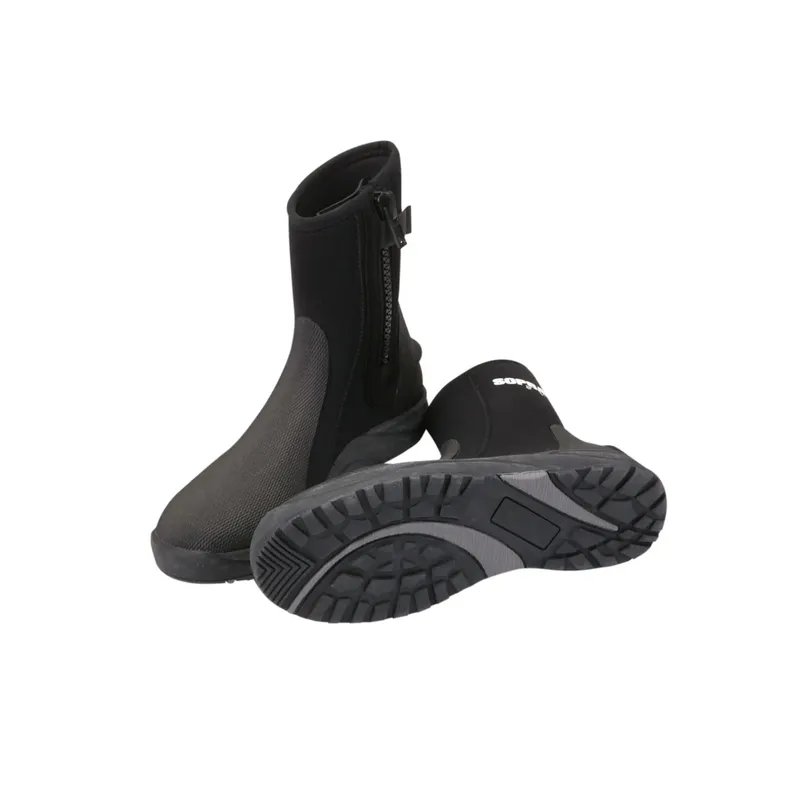 Chaussons de plongée noirs, semelles antidérapantes, équipement pour sports nautiques