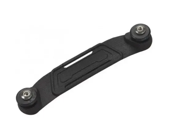 Accessoire de plongée noir avec deux rouleaux et fixations métalliques