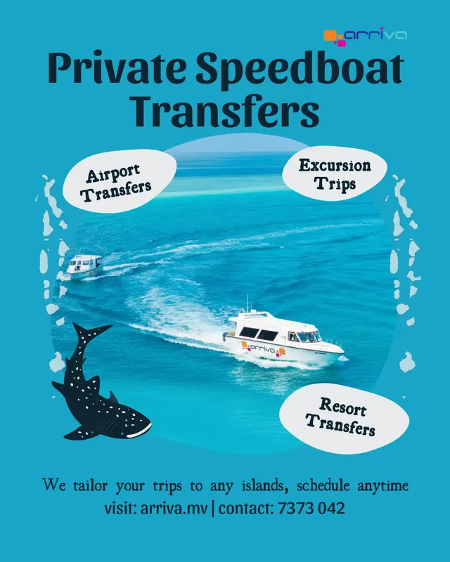 Speedboats bleus et raie manta sur fond bleu vif promotionnel