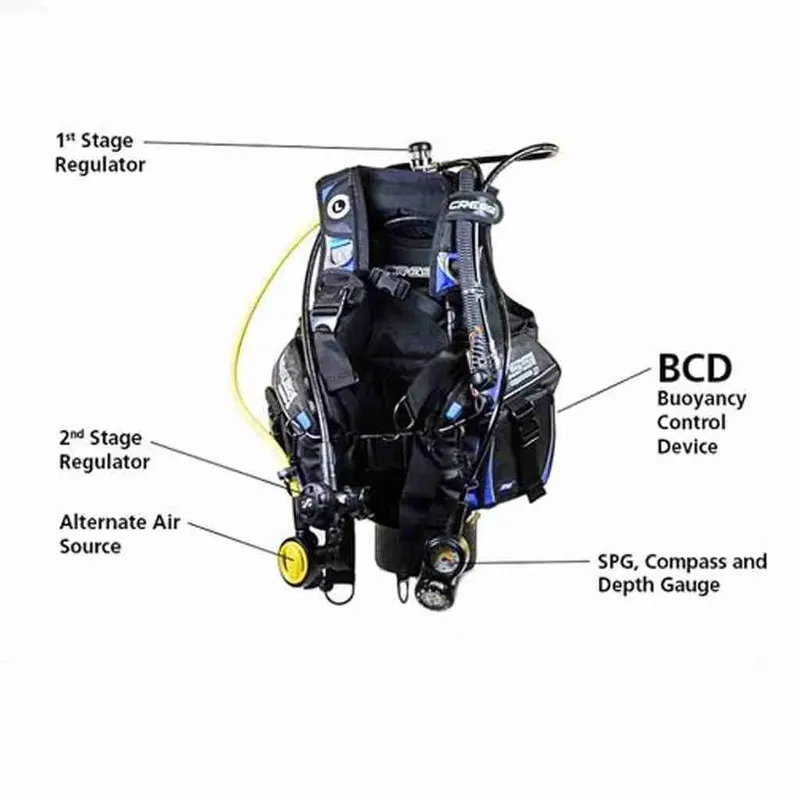 Equipement de plongée complet avec détendeurs et gilet stabilisateur