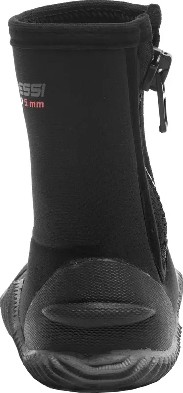 Chaussette de plongée noire avec fermeture éclair et semelle antidérapante
