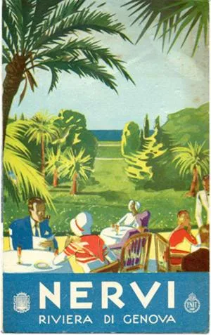 Des personnes sont assises à une table en extérieur, face à la mer et à la végétation.