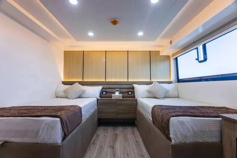 Cabine twin, pont soleil