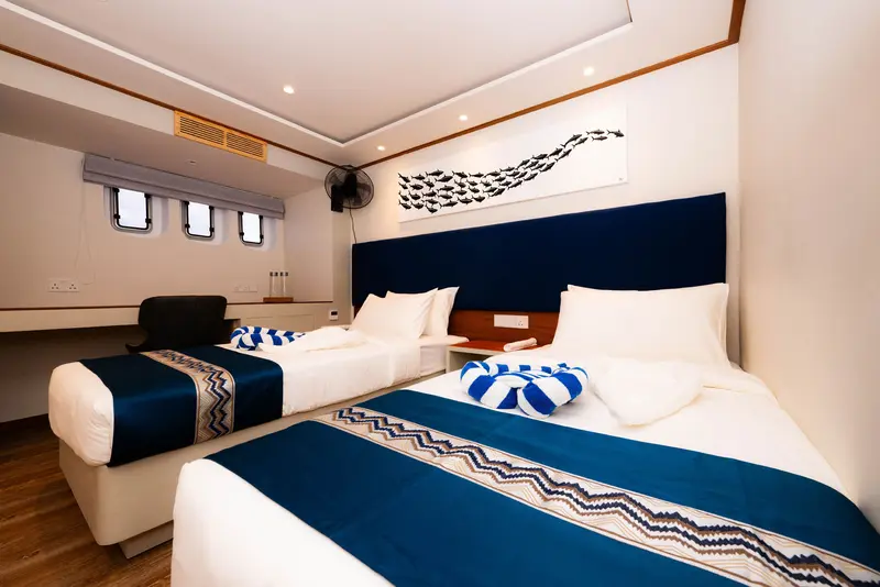 Doppelkabinen Zweibett, Unterdeck