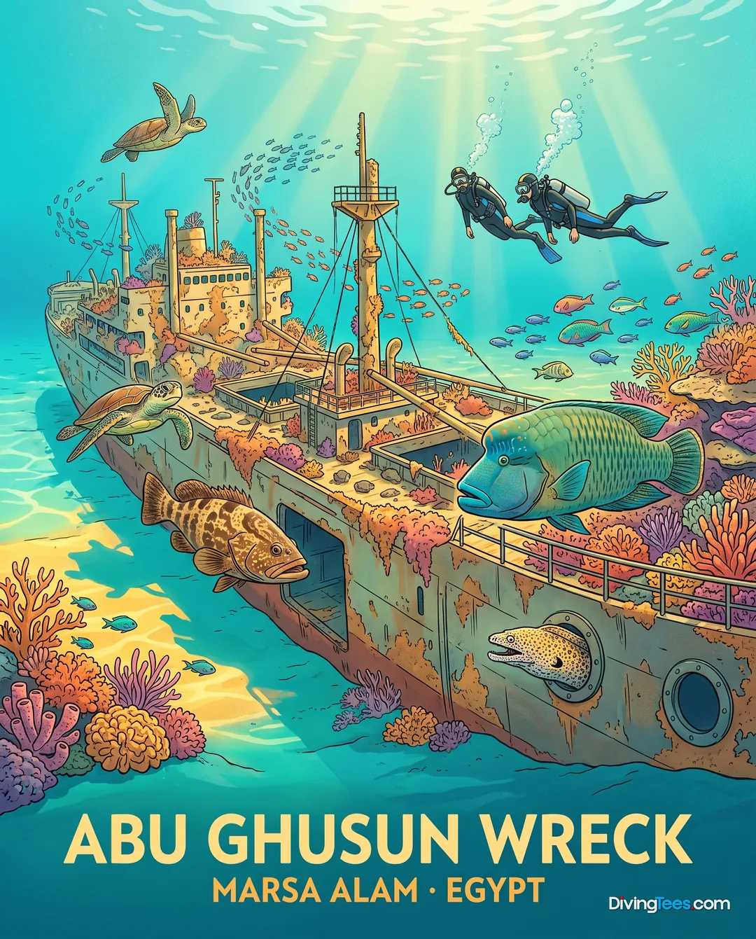 Affiche Abu Ghusun Wreck Marsa Alam, Egitto