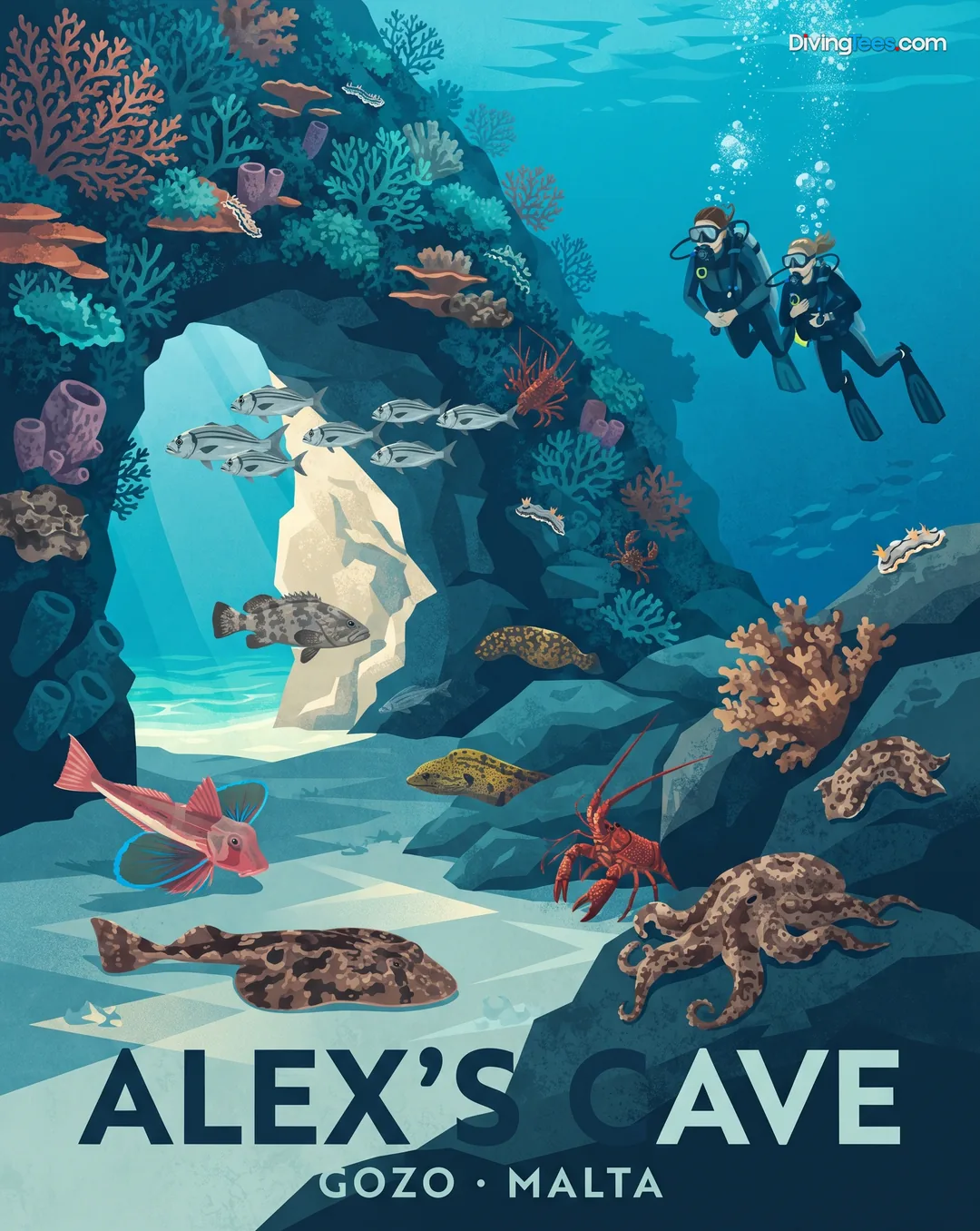 Affiche Alex's Cave Gozo, Malte