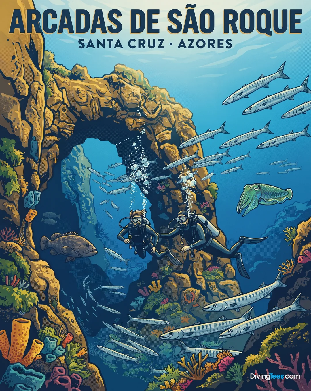 Affiche Arcadas de São Roque Santa Cruz, Azores