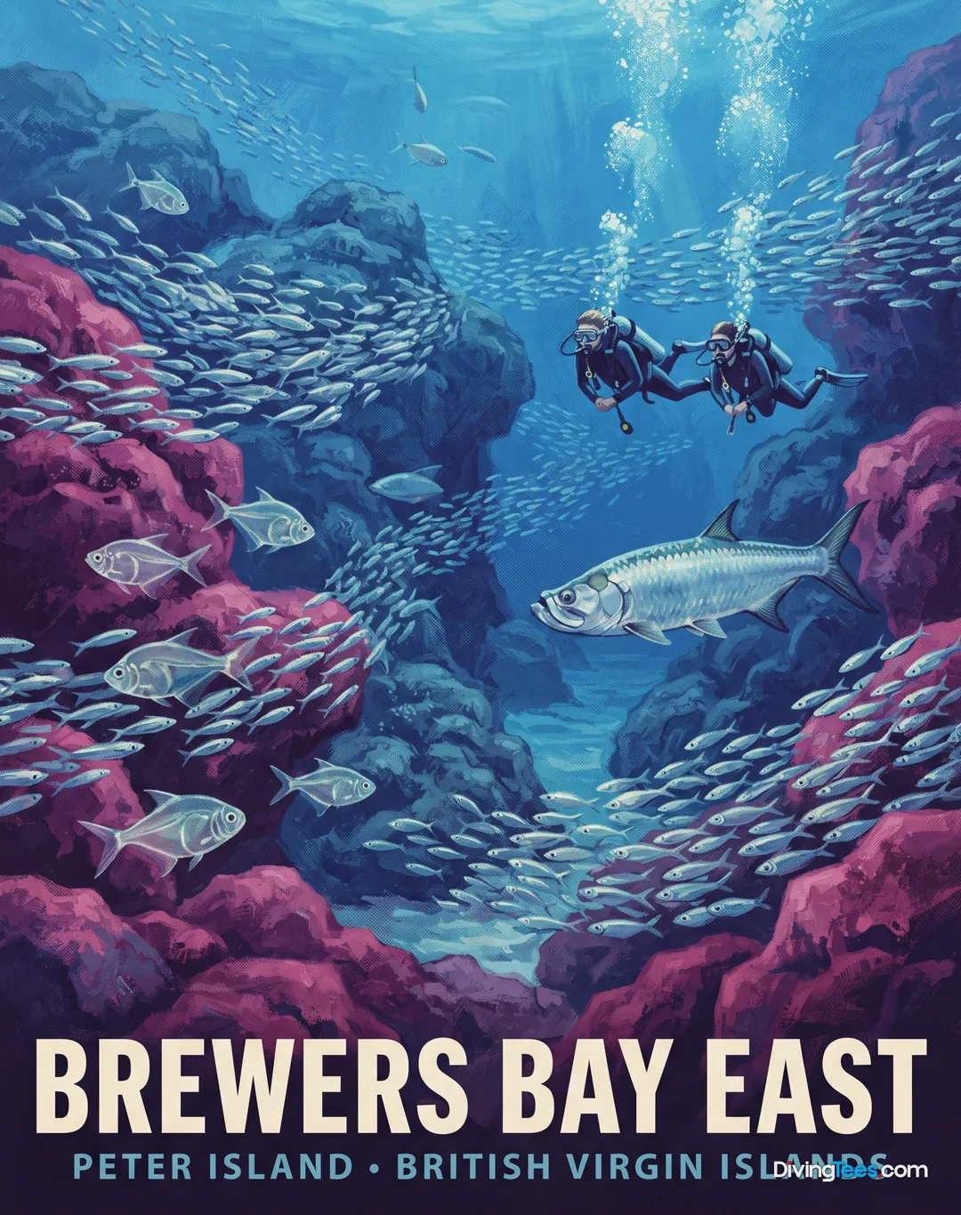 Affiche Brewers Bay East Peter Island, Islas Vírgenes Británicas