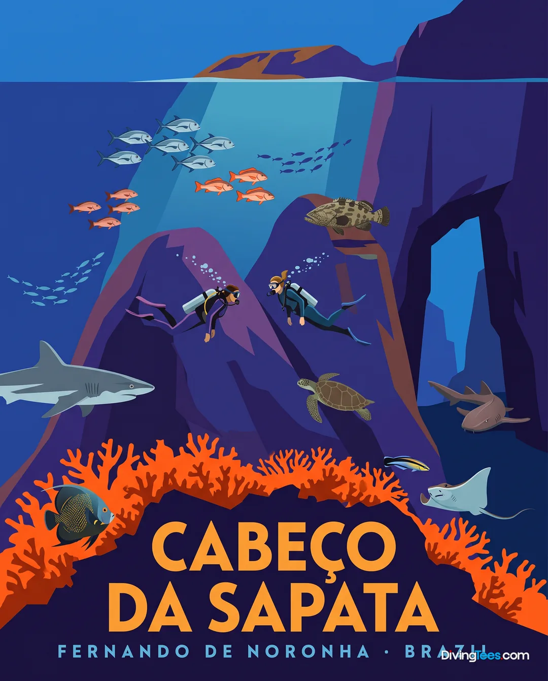Affiche Cabeco Da Sapata Fernando de Noronha, Brasile