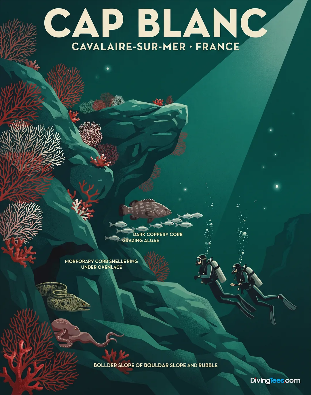 Affiche Cap Blanc Cavalaire-sur-Mer, Francia