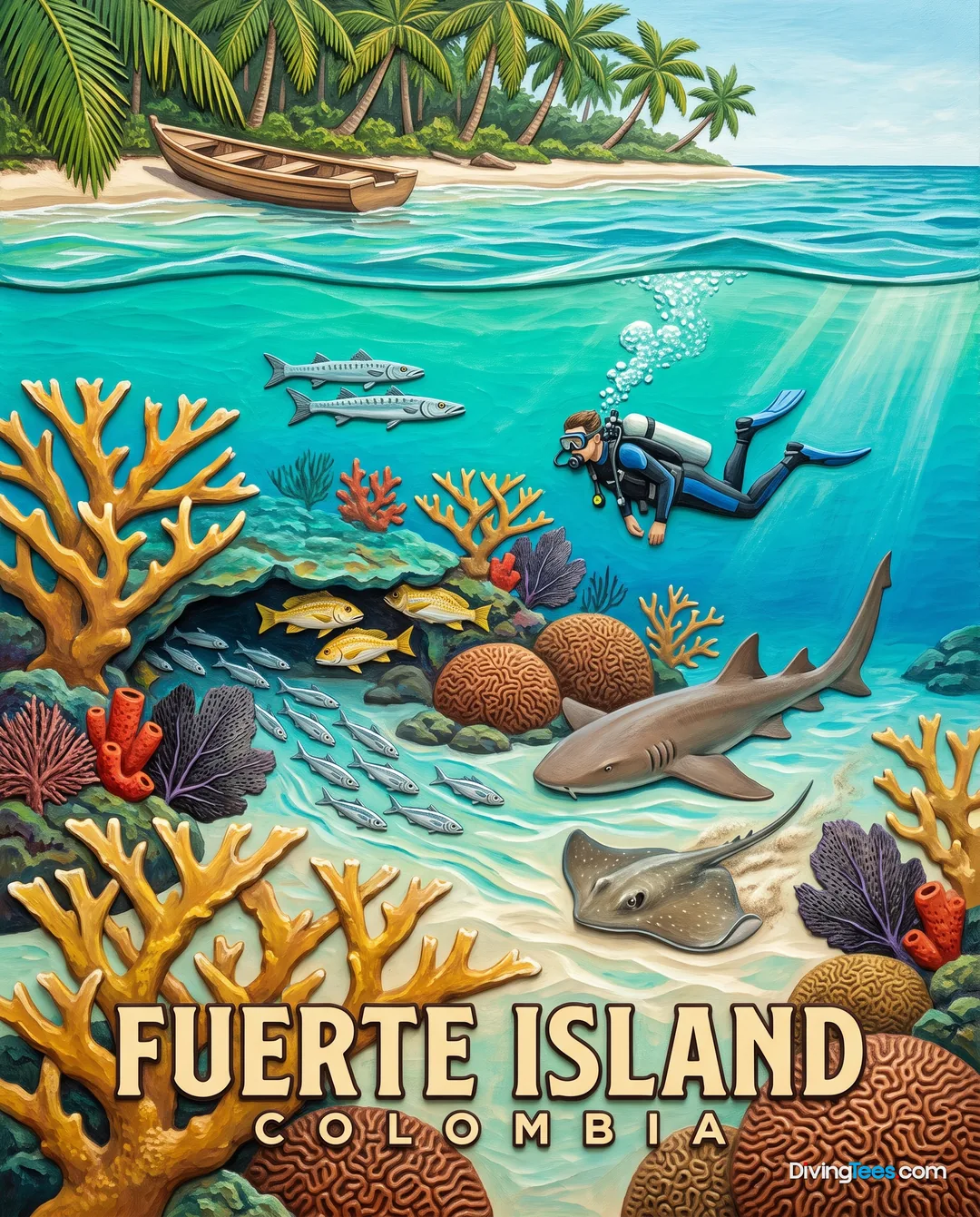 Fuerte Island Colombia poster