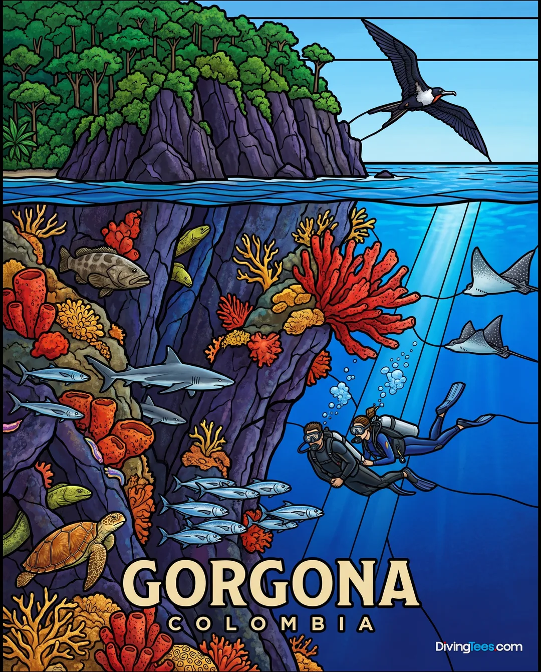 Gorgona Island Colombia poster