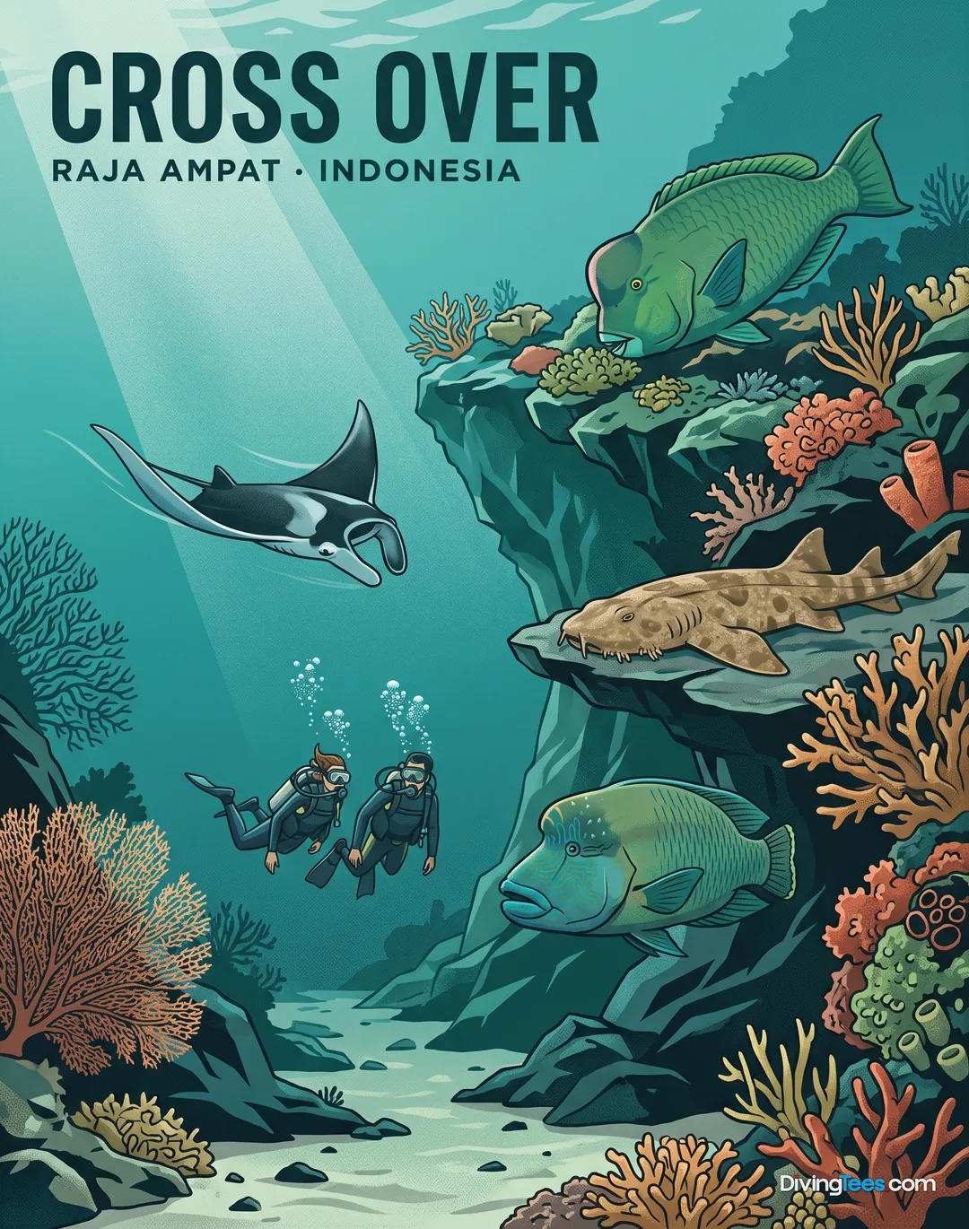 Affiche Cross Over Raja Ampat, Indonesia