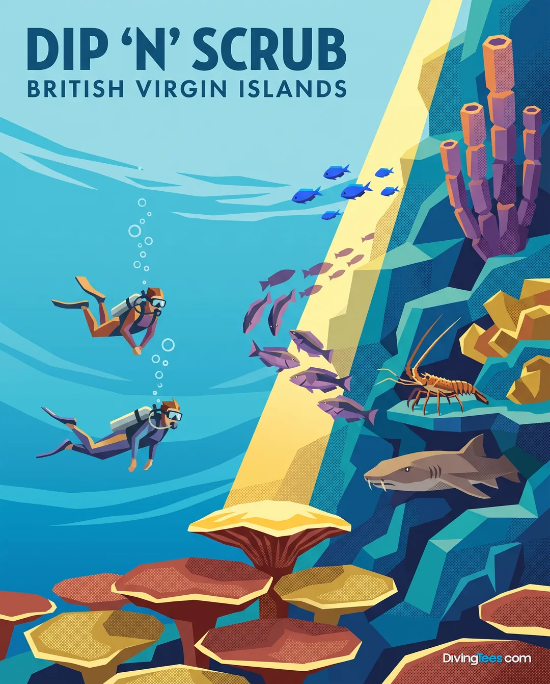 Affiche Dip 'N' Scrub Peter Island, Islas Vírgenes Británicas
