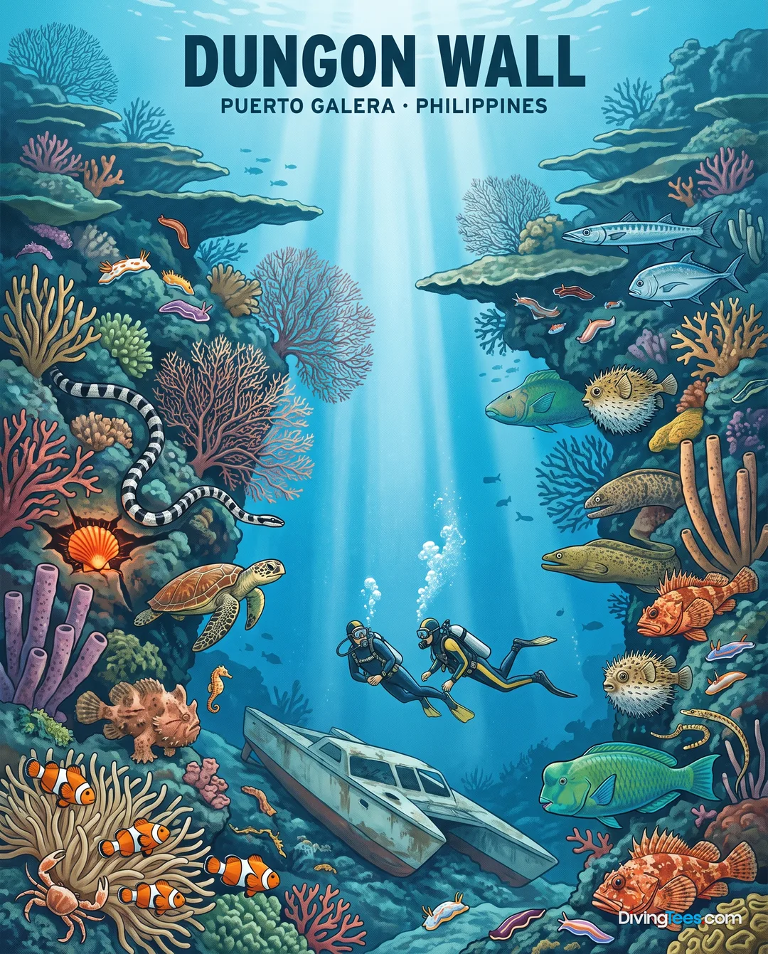 Affiche Dungon Wall Puerto Galera, Philippinen