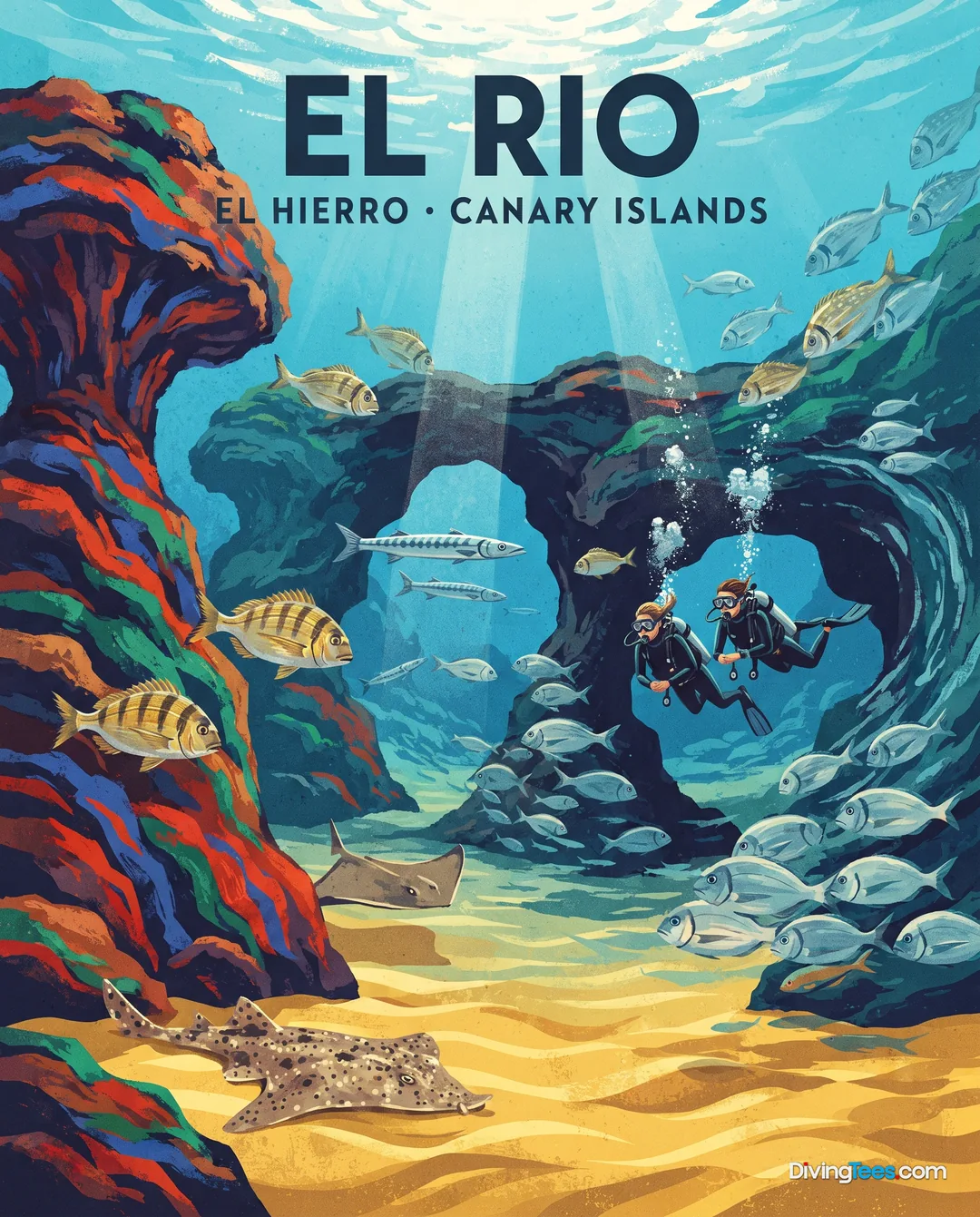 Affiche El Rio El Hierro, Islas Canarias