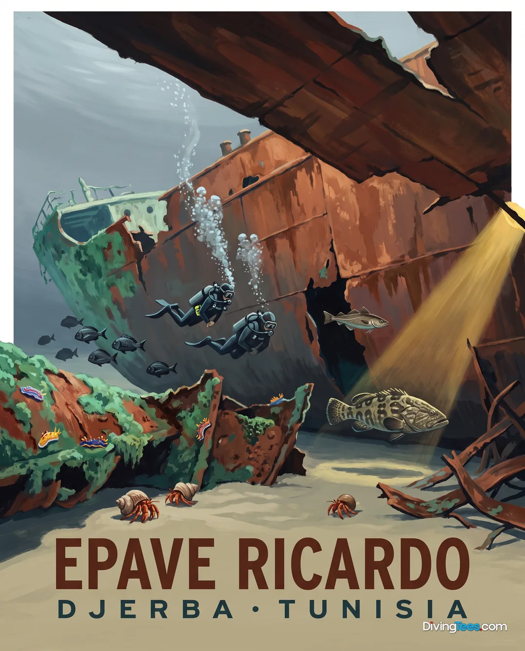 Affiche Epave Ricardo Djerba, Tunisia