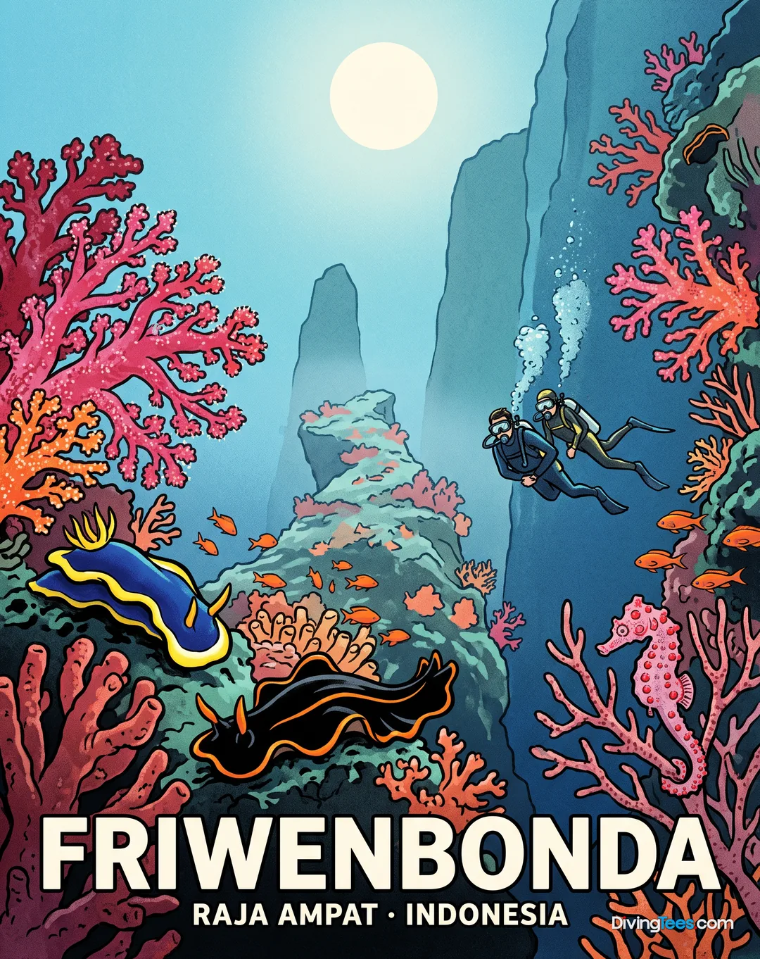 Affiche Friwenbonda Raja Ampat, Indonesia