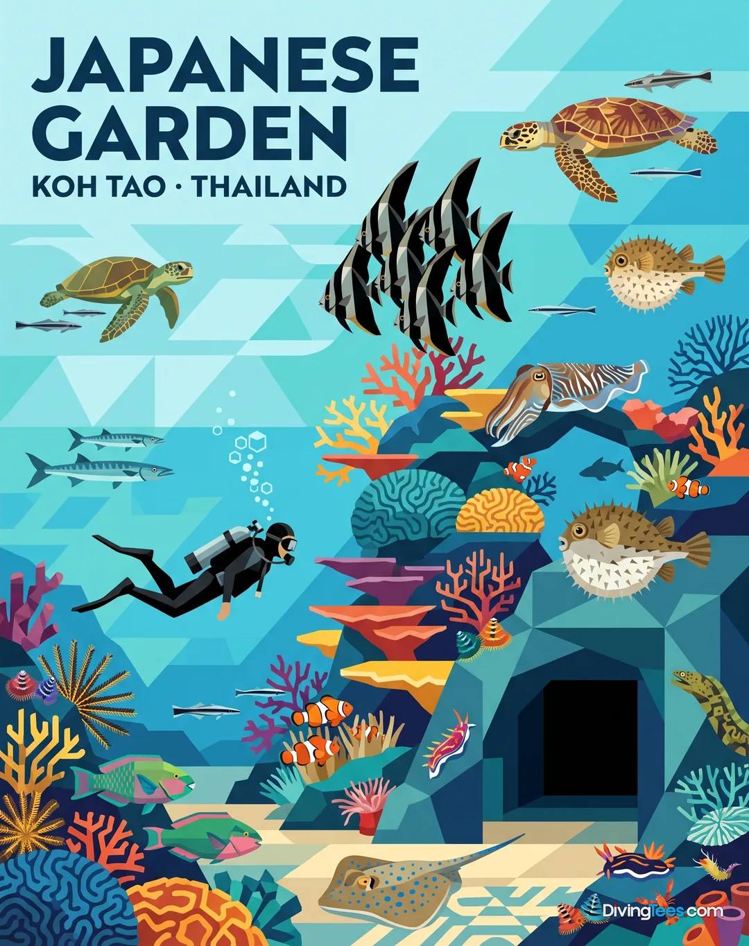 Affiche Japanese Garden Koh Tao, Thailand
