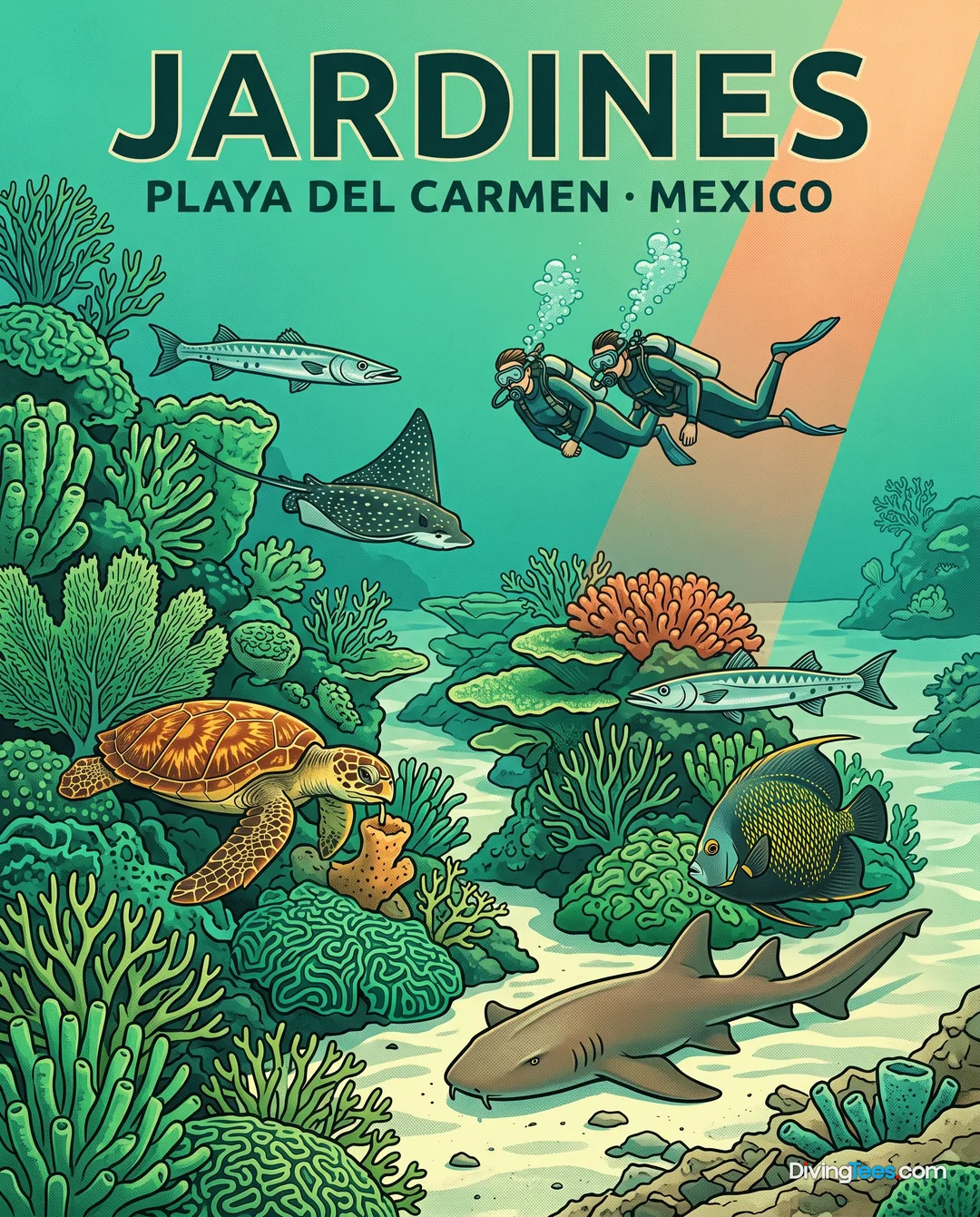 Affiche Jardines Playa del Carmen, Mexico