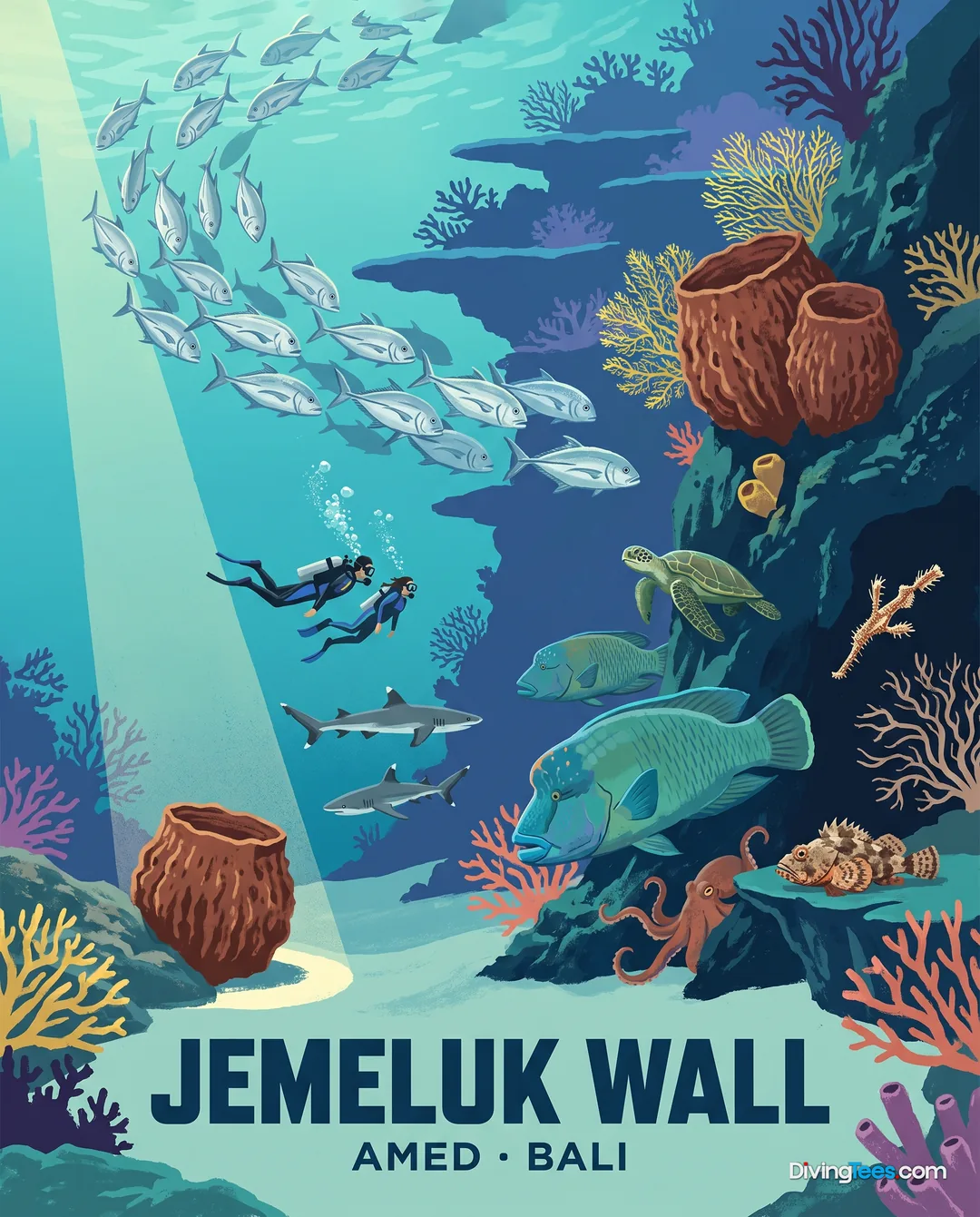 Affiche Jemeluk Wall Amed, Indonesia