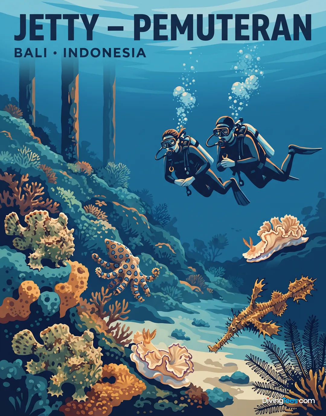 Affiche Jetty Pemuteran, Indonesien