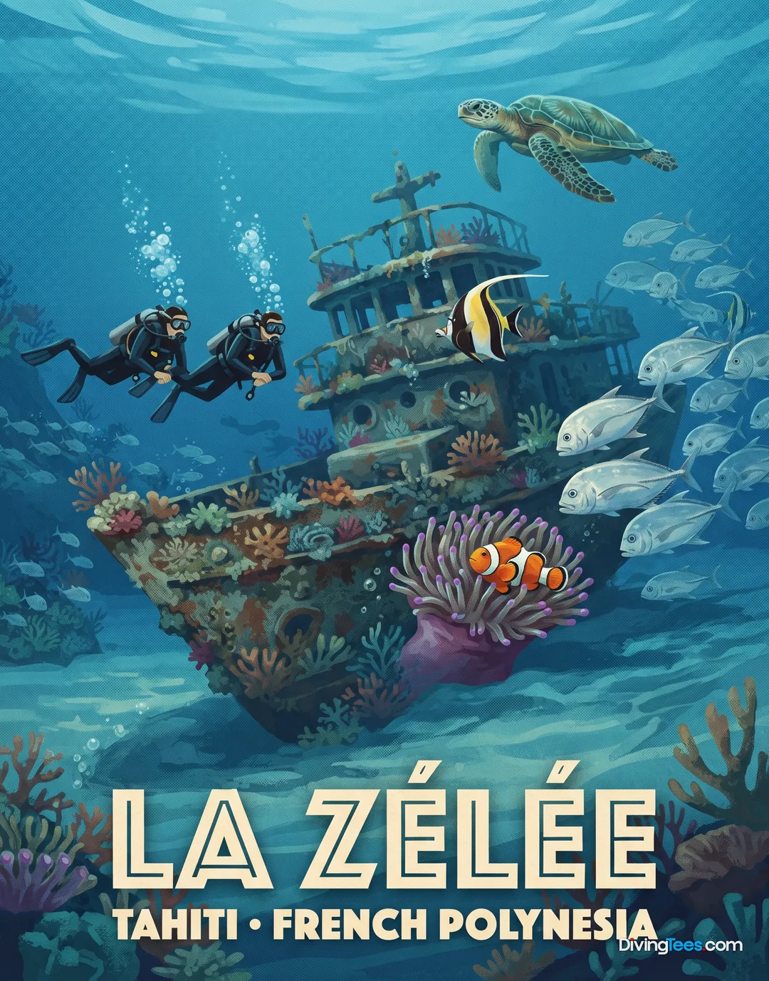 Affiche La Zélée Tahiti, French Polynesia