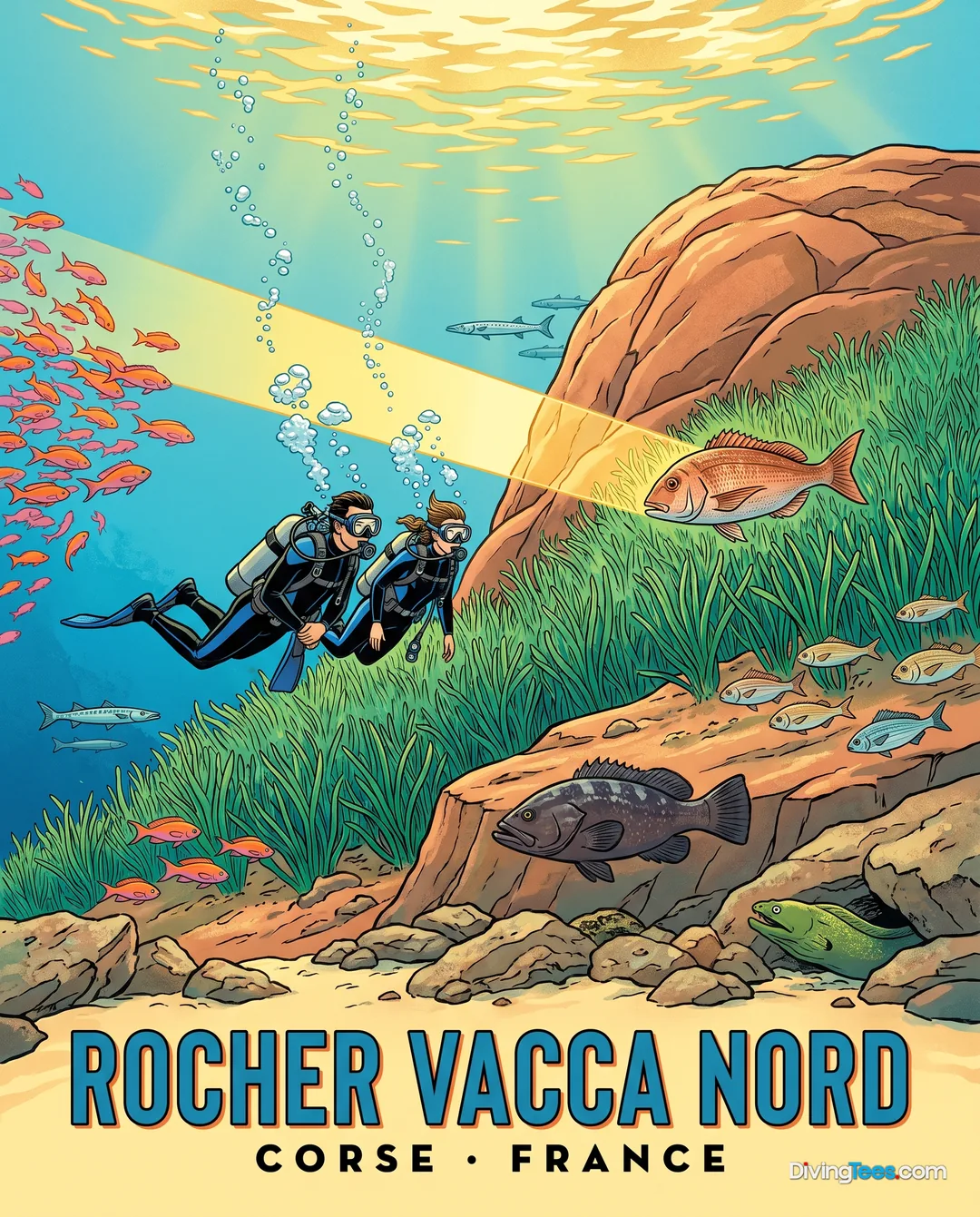 Le rocher de la Vacca Nord