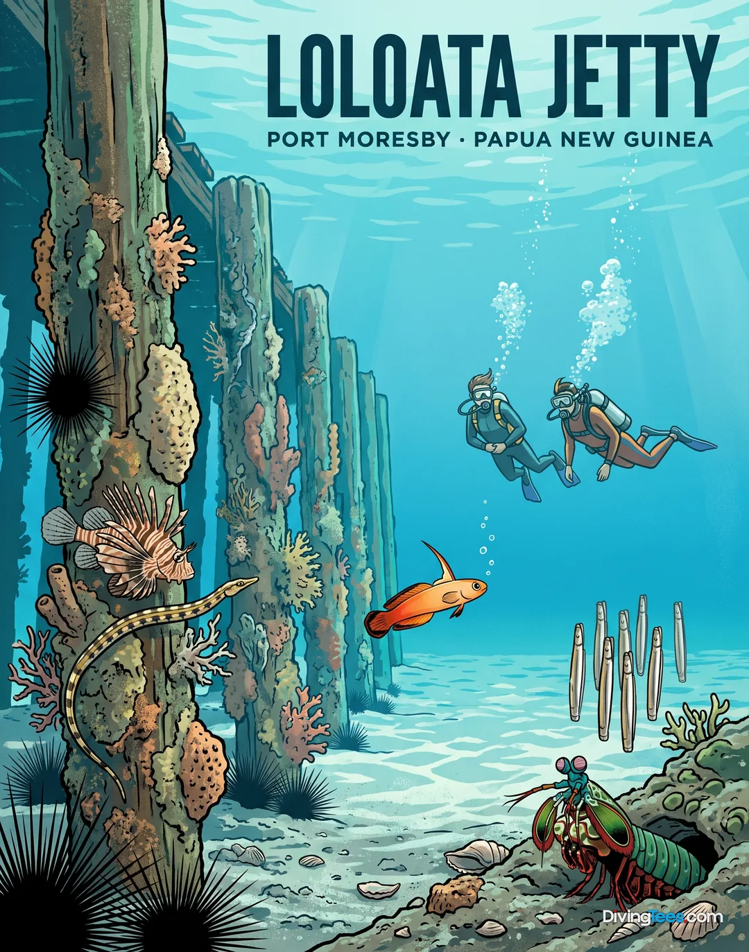 Affiche Loloata Island Jetty Port Moresby, Papua New Guinea