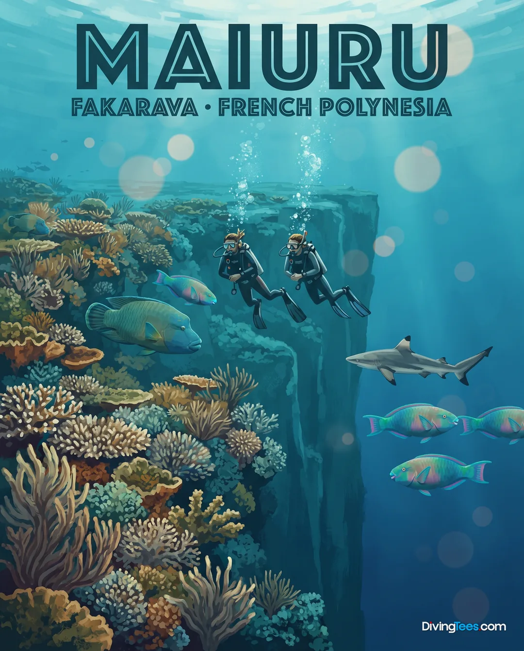 Affiche Maiuru Fakarava, French Polynesia