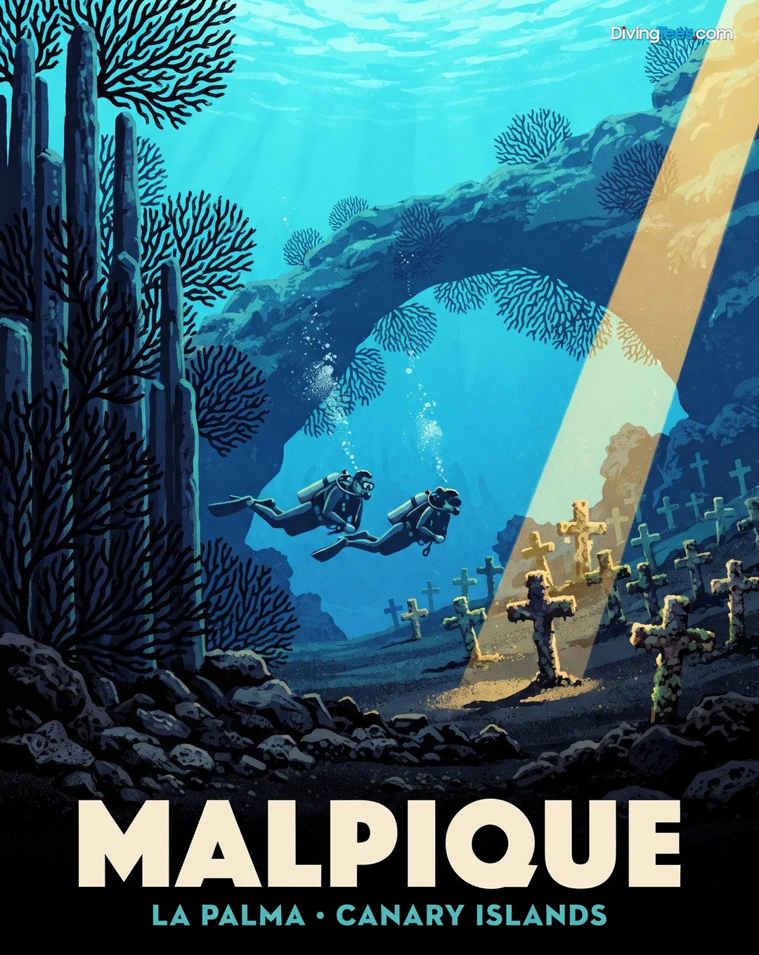 Affiche Malpique La Palma, Islas Canarias