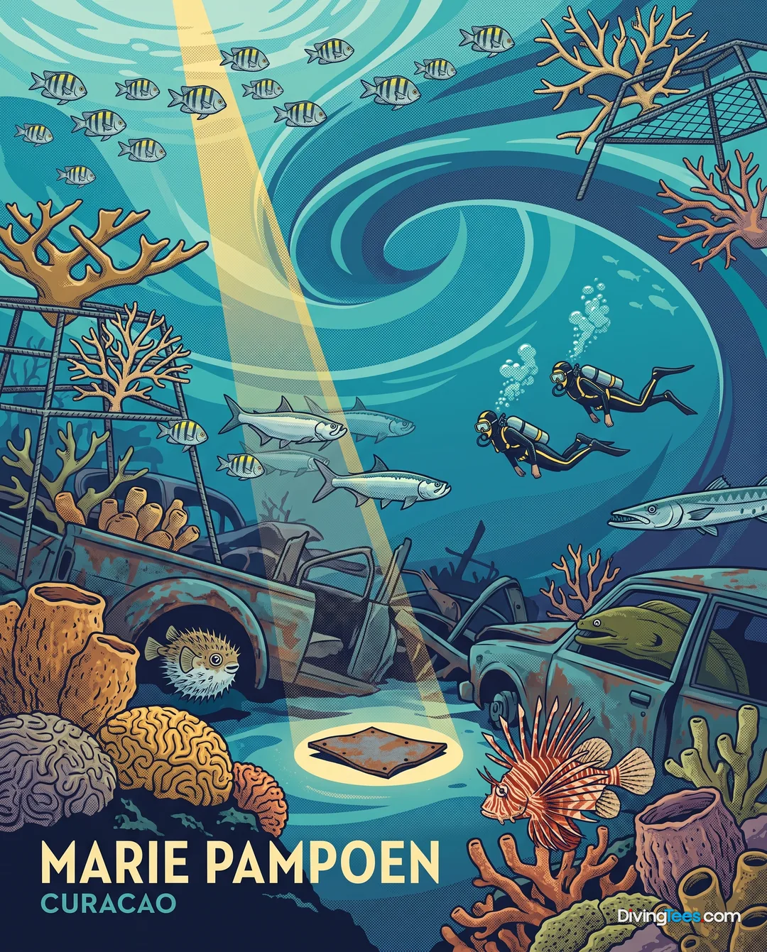 Affiche Marie Pampoen Jan Thiel, Curaçao