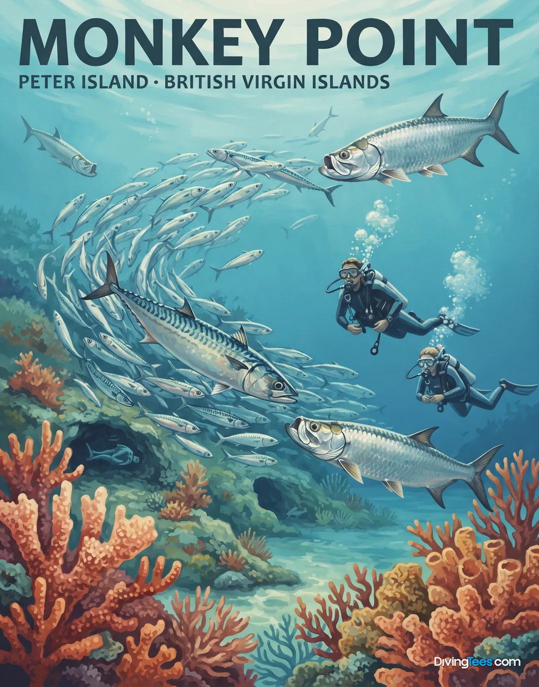 Affiche Monkey Point Peter Island, Islas Vírgenes Británicas