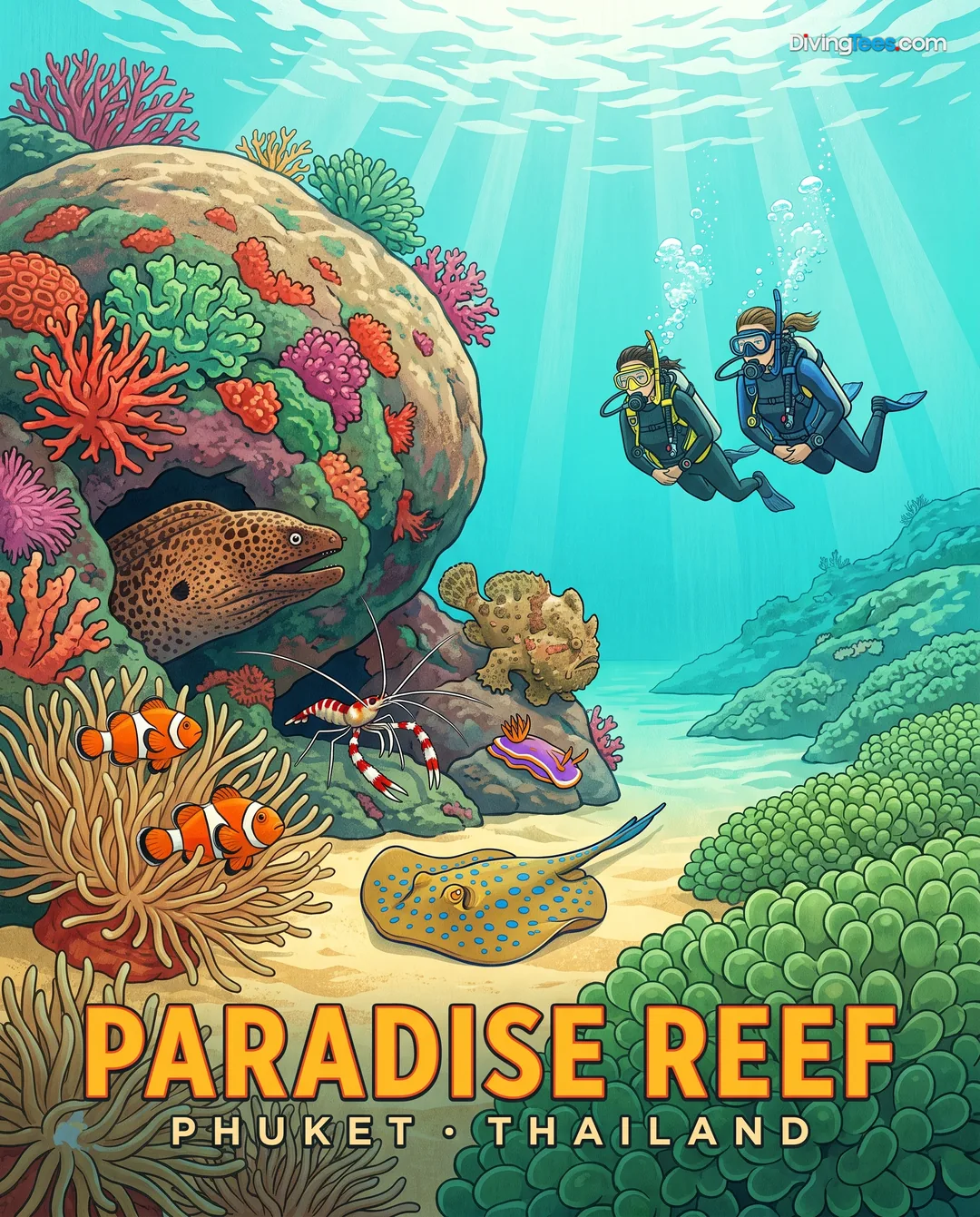 Affiche Paradise Reef Phuket, Tailândia