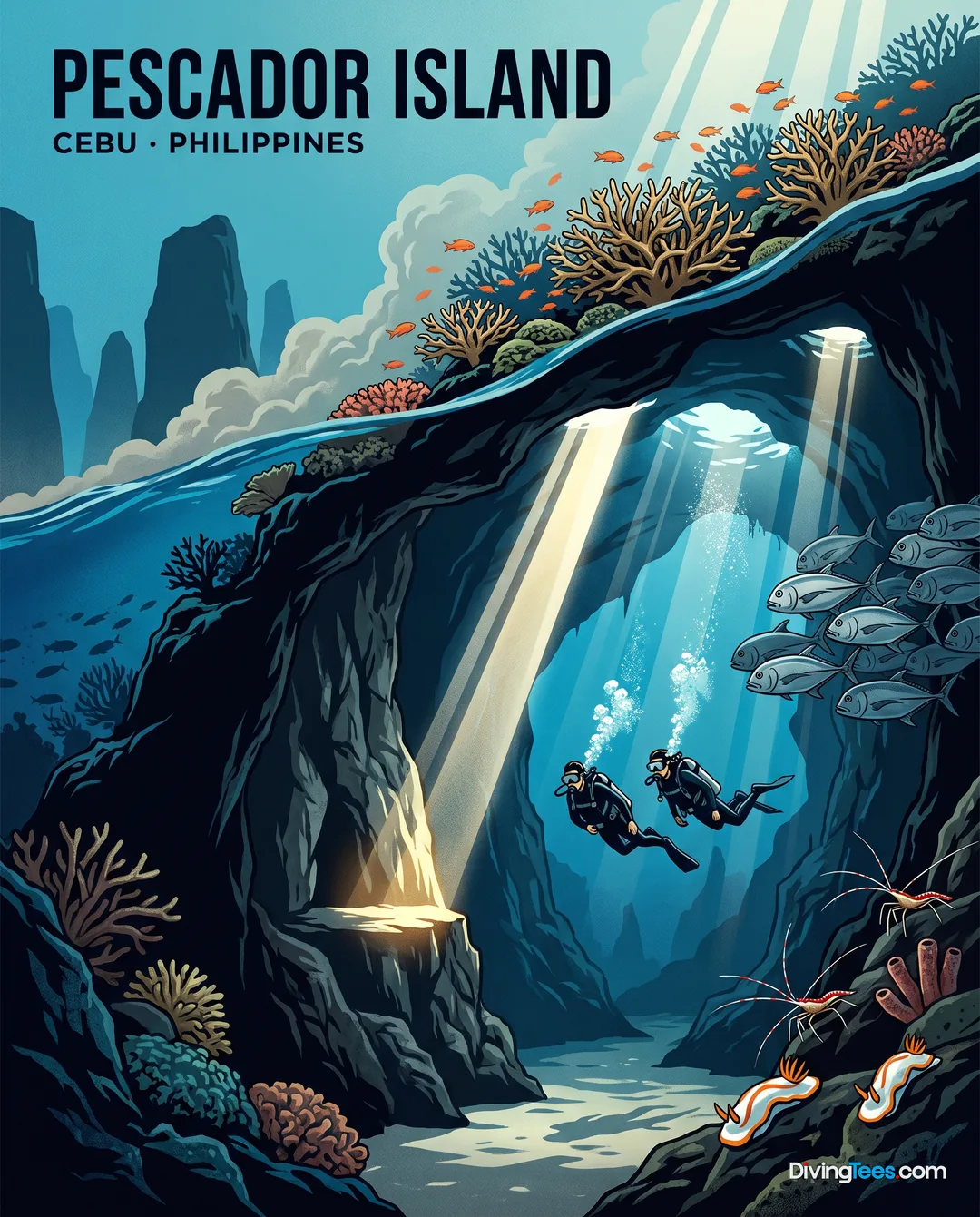 Affiche Pescador Island Cebu, Philippines