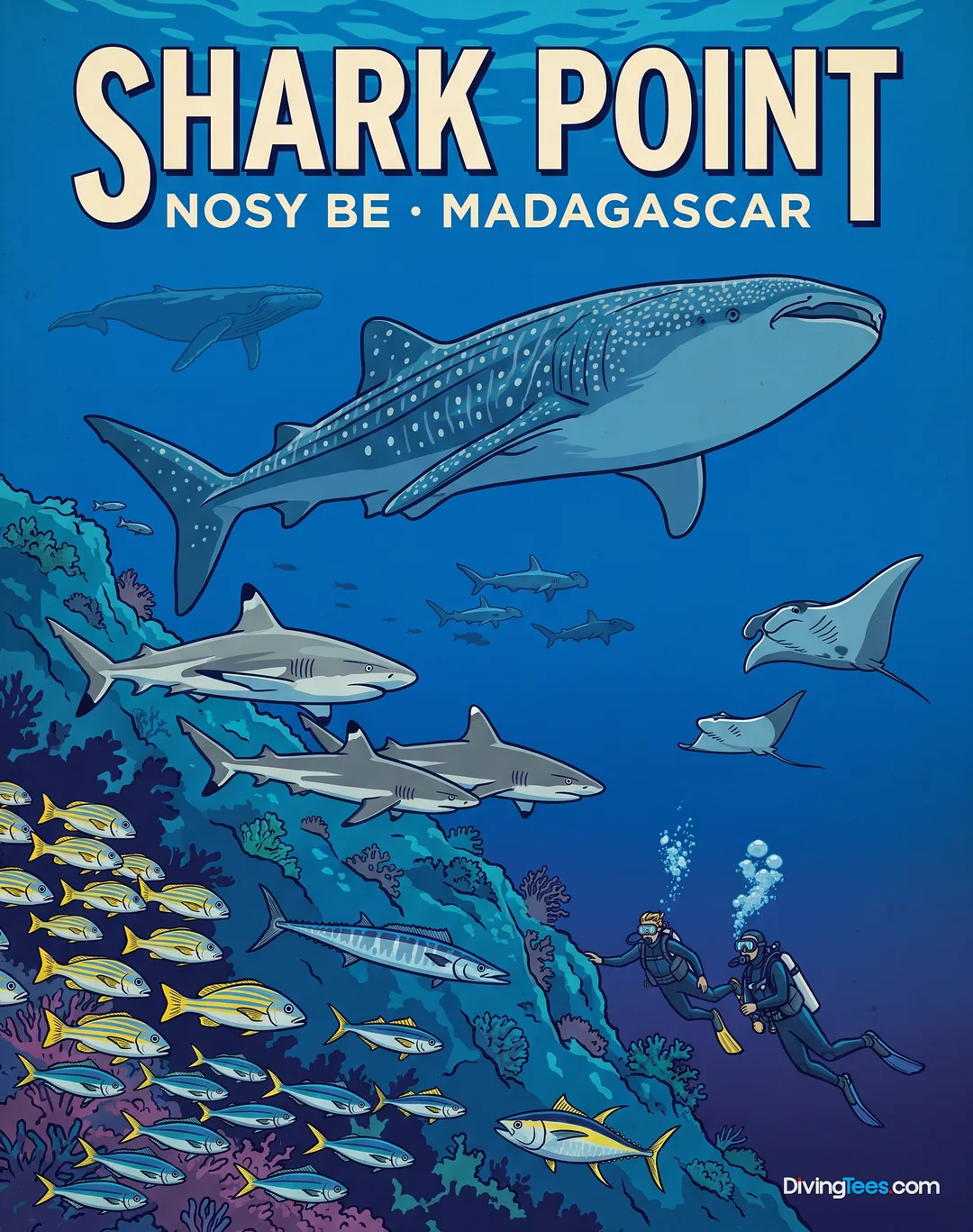 Affiche Shark point Nosy Be, Madagáscar