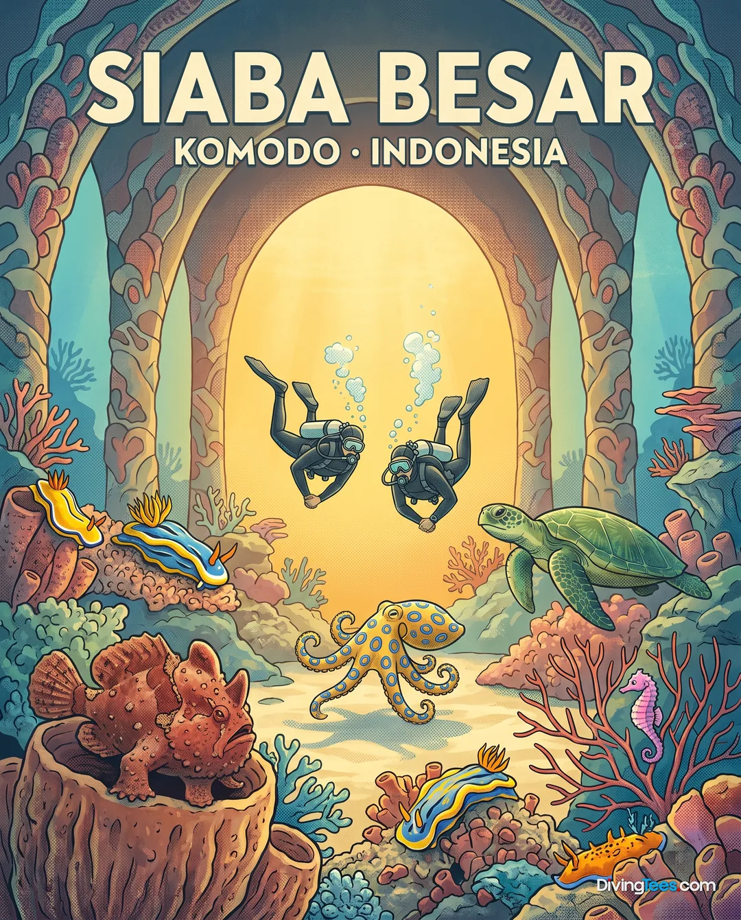 Affiche Siaba Besar Komodo, Indonesia