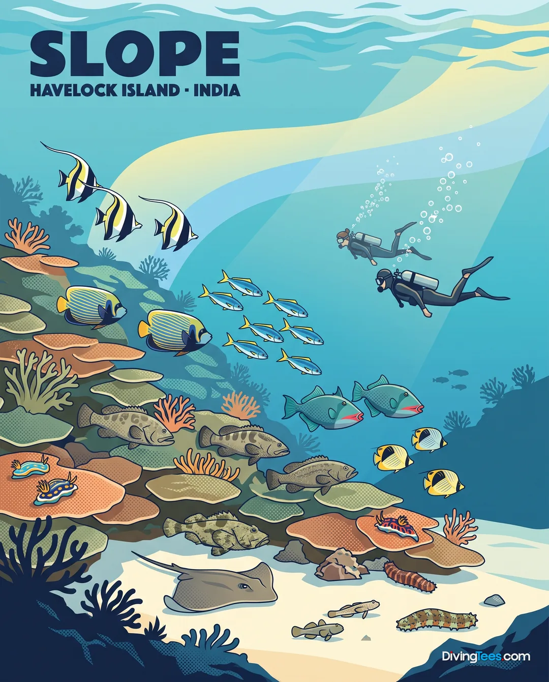 Affiche Slope Havelock, Indien