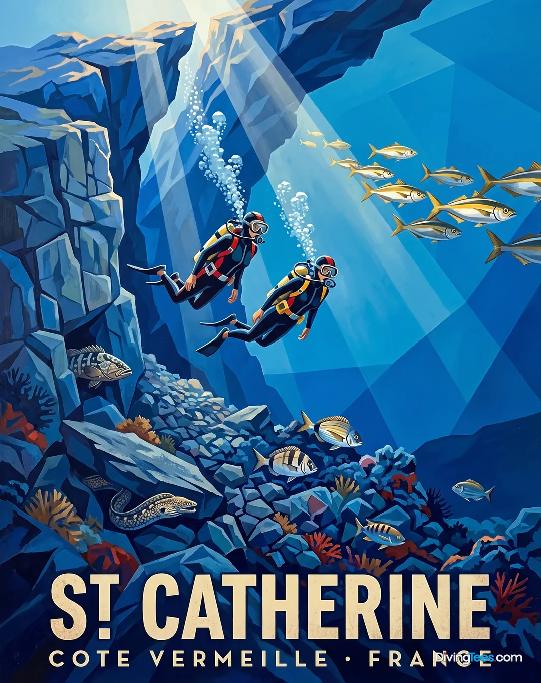 Affiche St Catherine Côte Vermeille, France