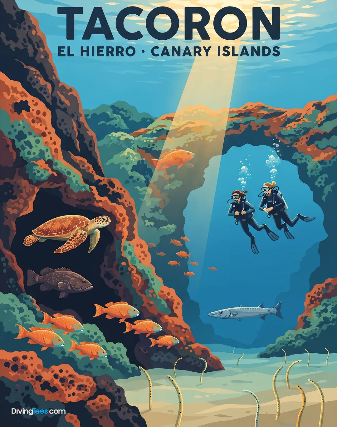 Affiche Tacoron El Hierro, Isole Canarie
